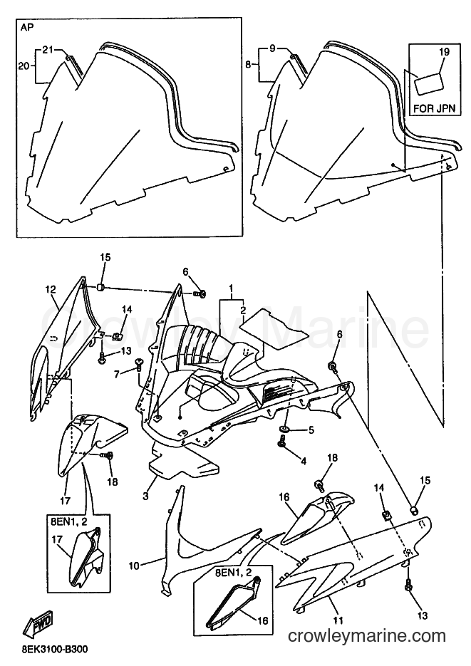 Yamaha Motors SXV700 (8EK4) [010] - WINDSHIELD