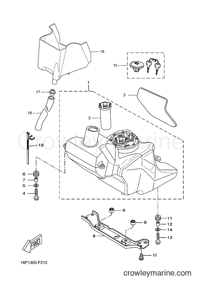 2008 Scooter VP125 - VP125 (16P1) [020] - FUEL TANK