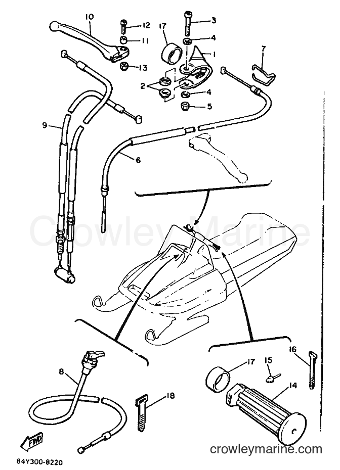 Yamaha Motors XL540 (86L2) [010] - CONTROL CABLE