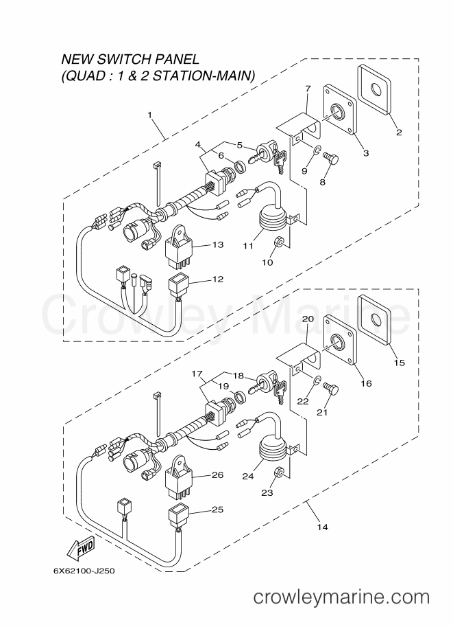 Yamaha Motors COMMAND LINK PLUS (6Y91) [020] - SWITCH & PANEL 11 (QUAD)
