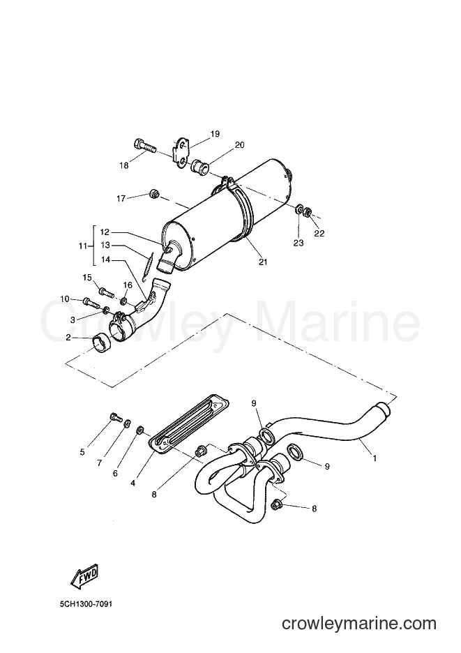 2004 Dirt Bike TT600RE - TT600RE (5CH5) [02A] - EXHAUST