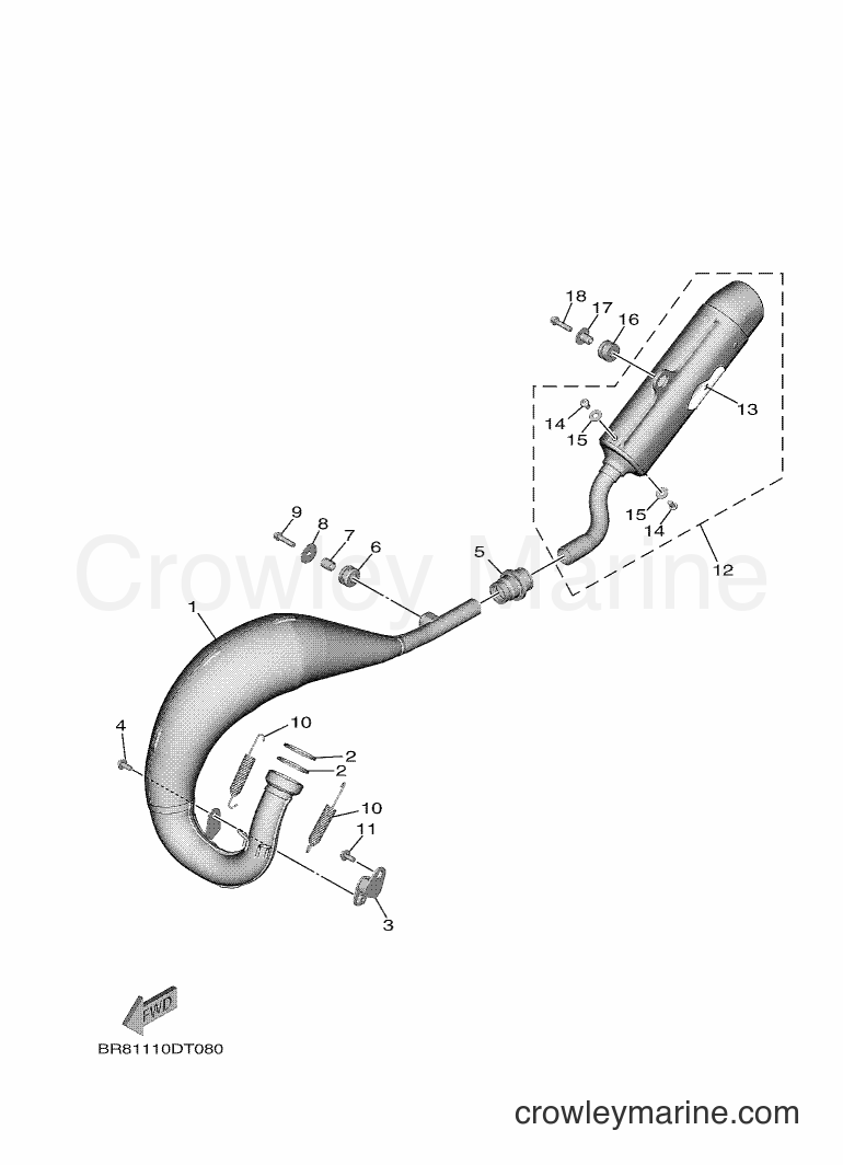 2018 Dirt Bike YZ65 - YZ65 (BR83) [010] - EXHAUST