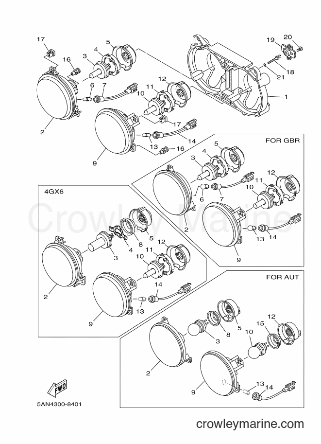 1998 Dirt Bike TDR125 - TDR125 (5AN4) [070] - HEADLIGHT