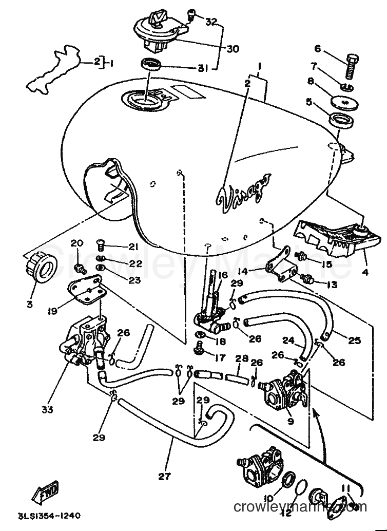 1992 Cruiser XV250 - XV250 (3LS3) [010] - FUEL TANK