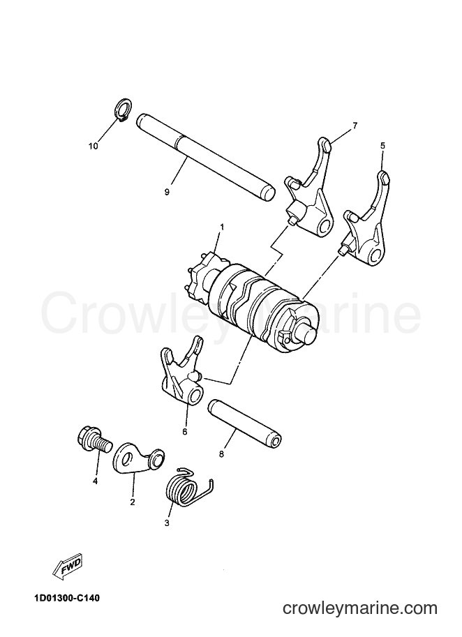 2004 Dirt Bike DT125RE - DT125RE (1D01) [070] - SHIFT CAM & FORK