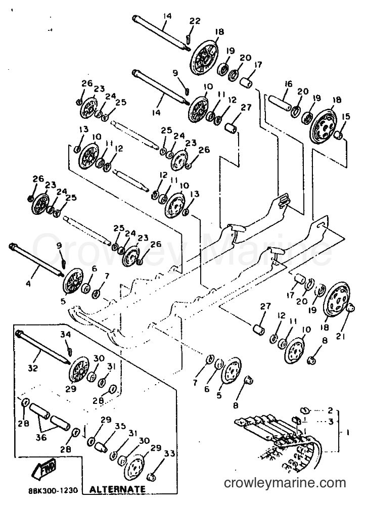 1991 Snowmobile VT480TF - VT480TF (88K1) [010] - TRACK SUSPENSION 1
