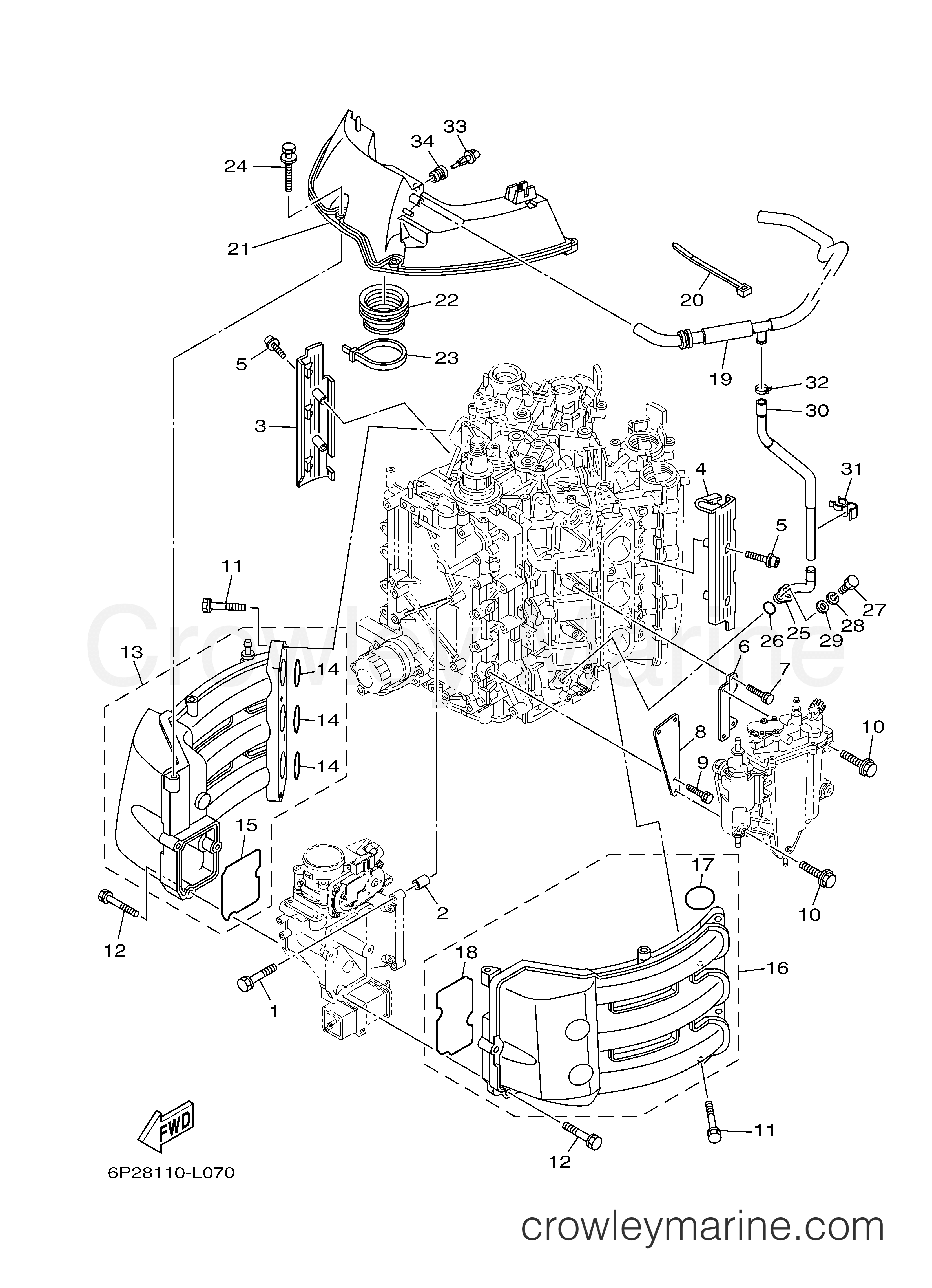 Yamaha Motors F200XA - INTAKE 1