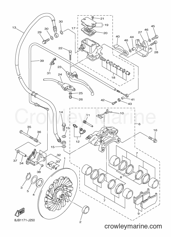 Yamaha Motors RX10GT2 (8JCA) [010] - BRAKE