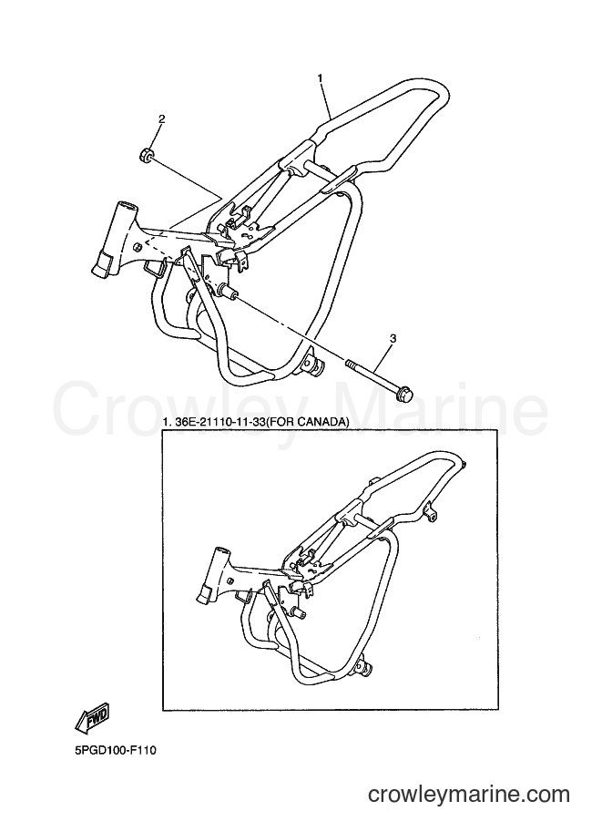 2007 Dirt Bike PW50W - PW50W (5PGD) [030] - FRAME