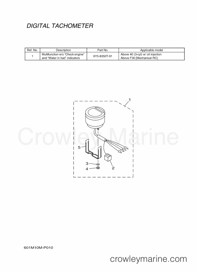 Yamaha Motors RIGGING METER-2015 (601M) [010] - METER 1