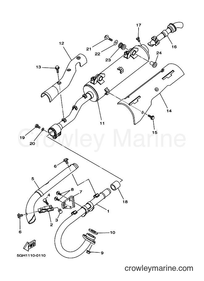 Yamaha Motors YFM400A (5HA8) [010] - EXHAUST