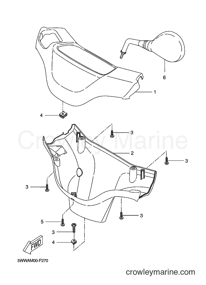 2013 Scooter CW50L - CW50L (2B6K) [010] - COWLING 1