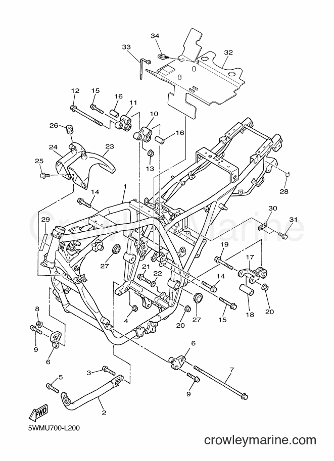 Yamaha Motors XJR1300 (5WMW) [050] - FRAME