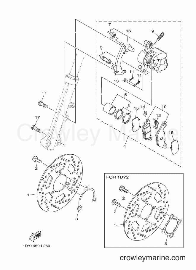 2012 Scooter T115FSEC - T115FSEC (1DY2) [010] - FRONT BRAKE CALIPER