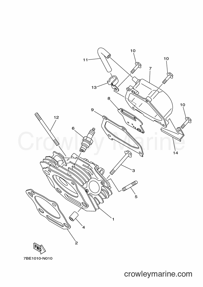 2016 Snowblower YT1280EX - YT1280EX (7BE2) [010] - CYLINDER HEAD