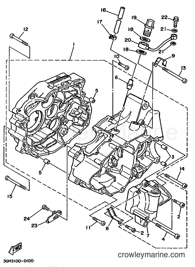 1990 ATV YFM250 - YFM250 (3GH4) [020] - CRANKCASE