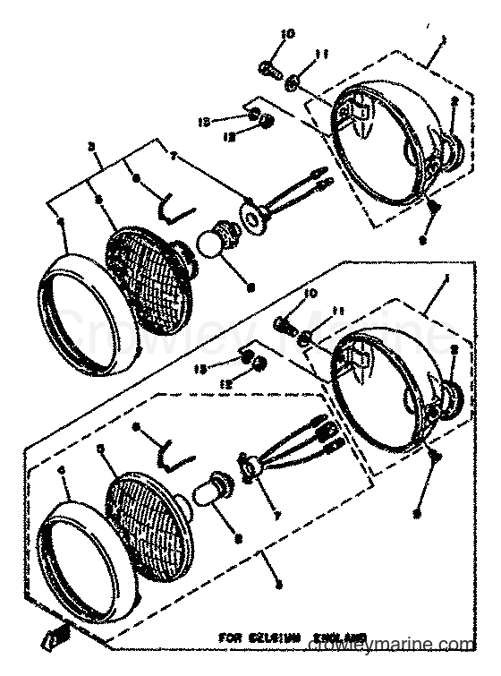1977 Street Bike RD50M - RD50M (2E0) [999] - HEADLIGHT