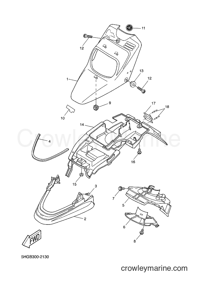 2002 Scooter CW50 - CW50 (5NT5) [010] - FRONT FENDER