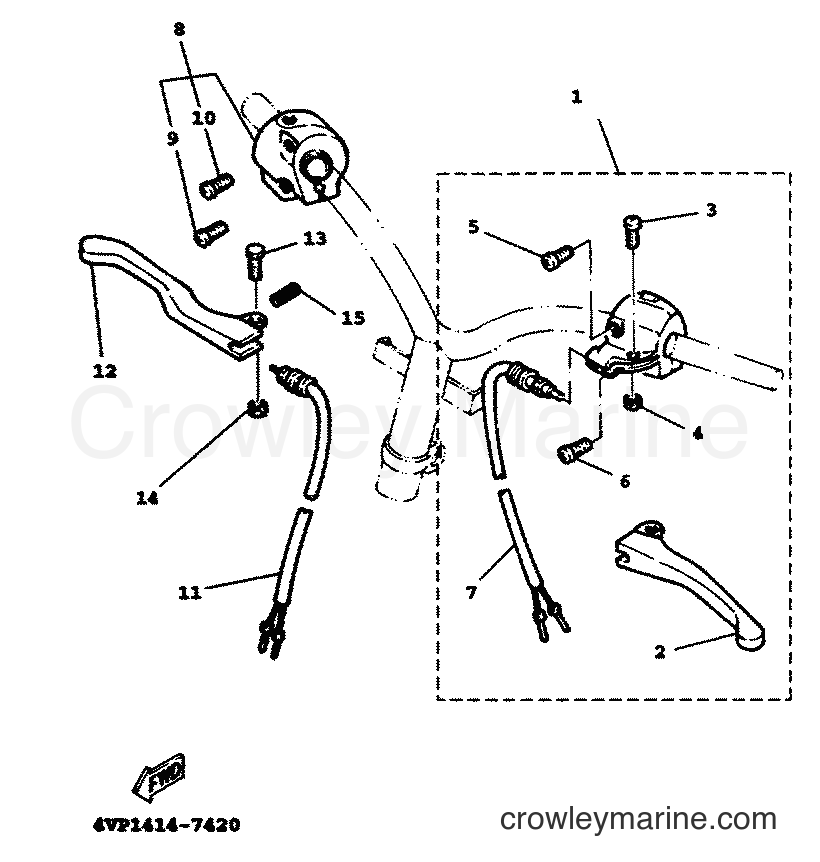 1999 Scooter YW100T - YW100T (5JY1) [010] - HANDLE SWITCH & LEVER
