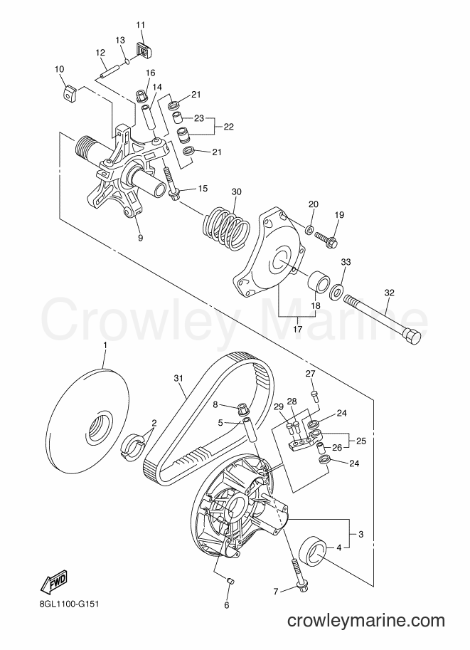 Yamaha Motors RFX10RSS (8HK6) [010] - PRIMARY SHEAVE