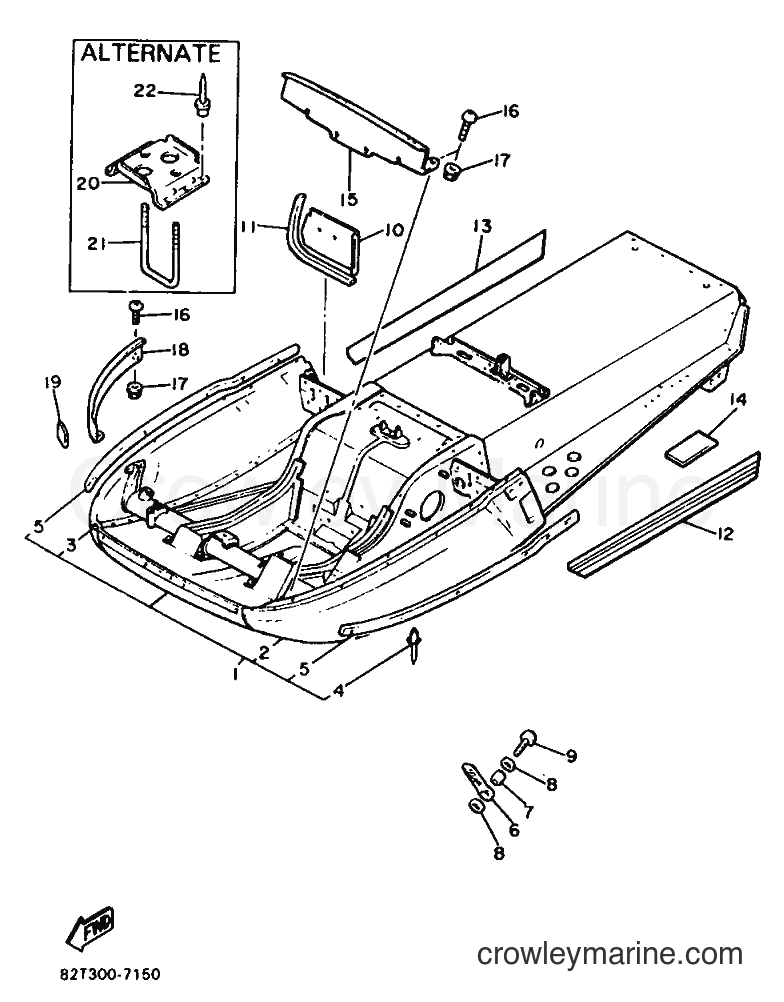 1987 Snowmobile ET340L - ET340L (82T) [999] - FRAME