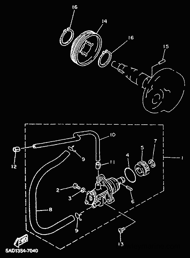 2001 Scooter YN50 - YN50 (5BV7) [010] - OIL PUMP