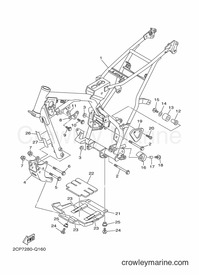 2016 Dirt Bike TT-R125LW - TT-R125LW (2CP7) [010] - FRAME