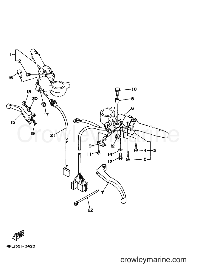 1997 Sport Bike TZR125 - TZR125 (4FL4) [010] - HANDLE SWITCH & LEVER