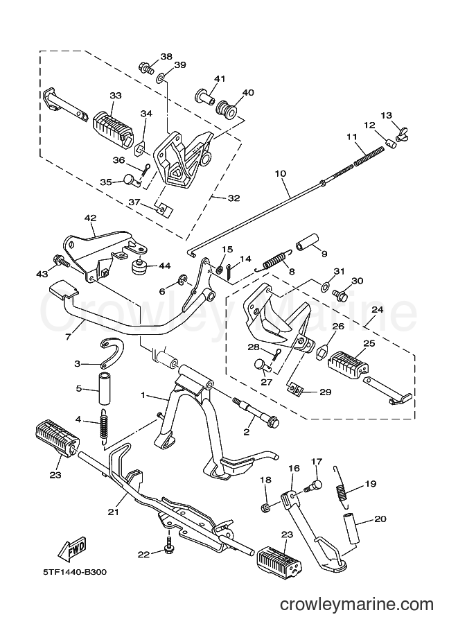 2003 Scooter T110SE - T110SE (5TP1) [010] - STAND & FOOTREST