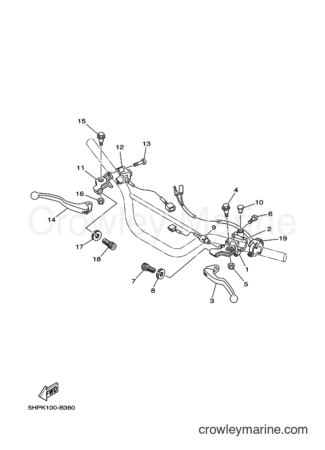 2004 Dirt Bike TT-R125E - TT-R125E (5HPS) [030] - HANDLE SWITCH & LEVER
