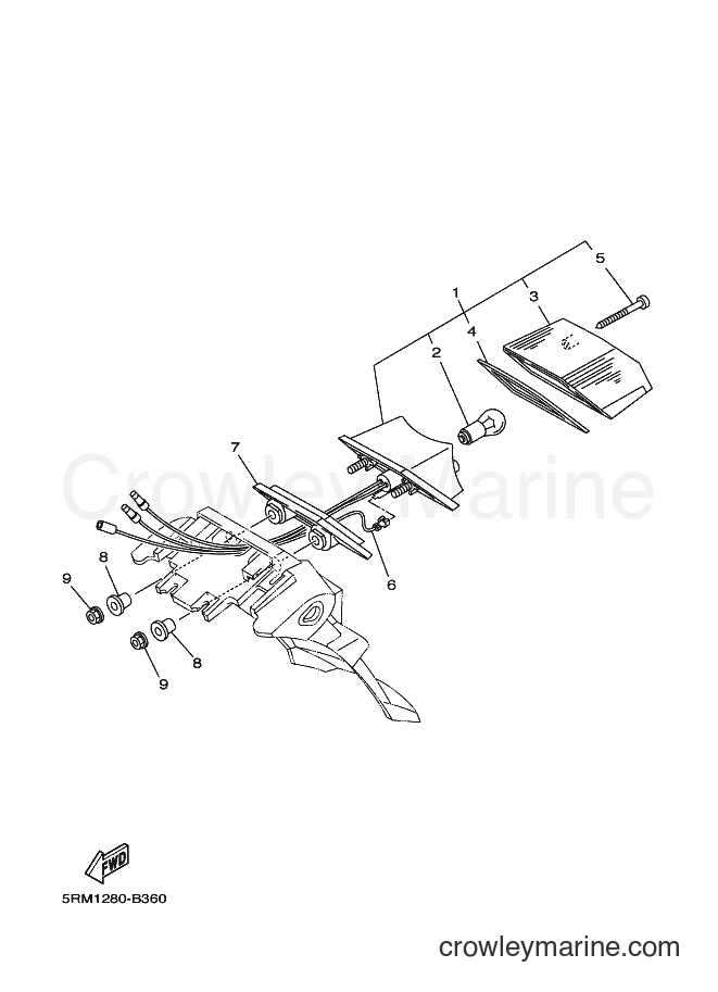 2004 Dirt Bike XTZ125E - XTZ125E (5YM3) [010] - TAILLIGHT