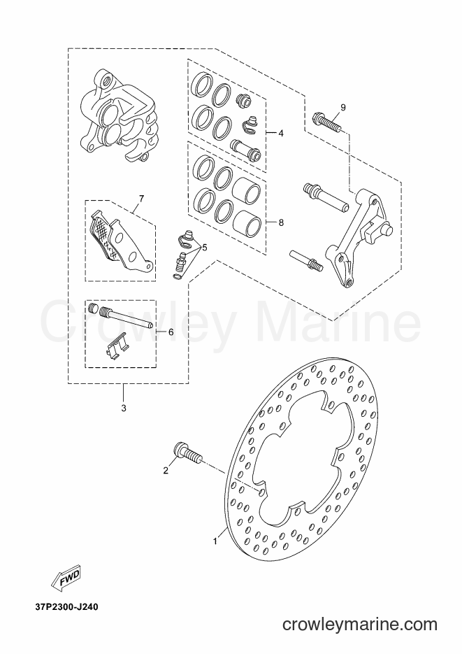 2012 Scooter YP125RA - YP125RA (2AB8) [060] - FRONT BRAKE CALIPER