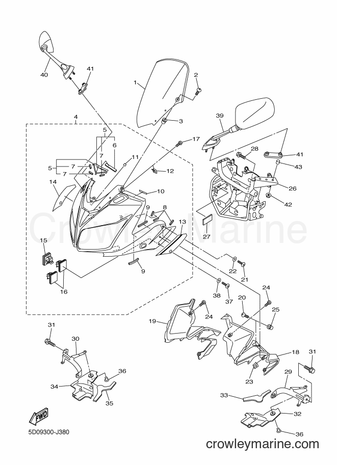 Yamaha Motors FZ1-SA (5D0D) [010] - COWLING 1