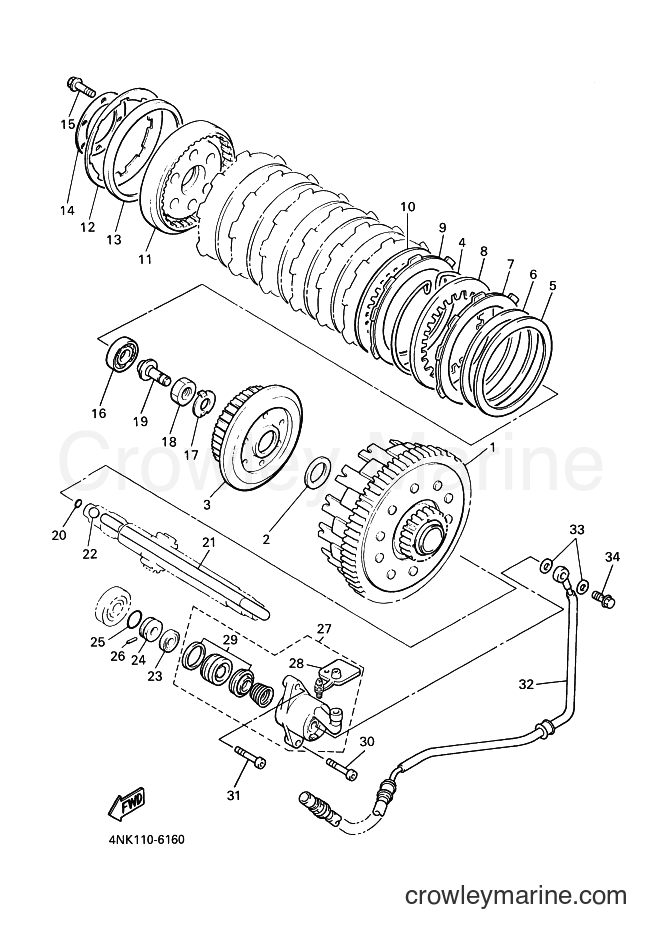 Yamaha Motors XVZ1300A (4YP4) [010] - CLUTCH