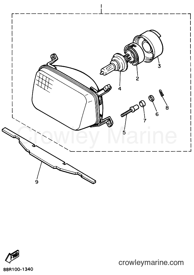 Yamaha Motors EX570E (89K1) [999] - HEADLIGHT