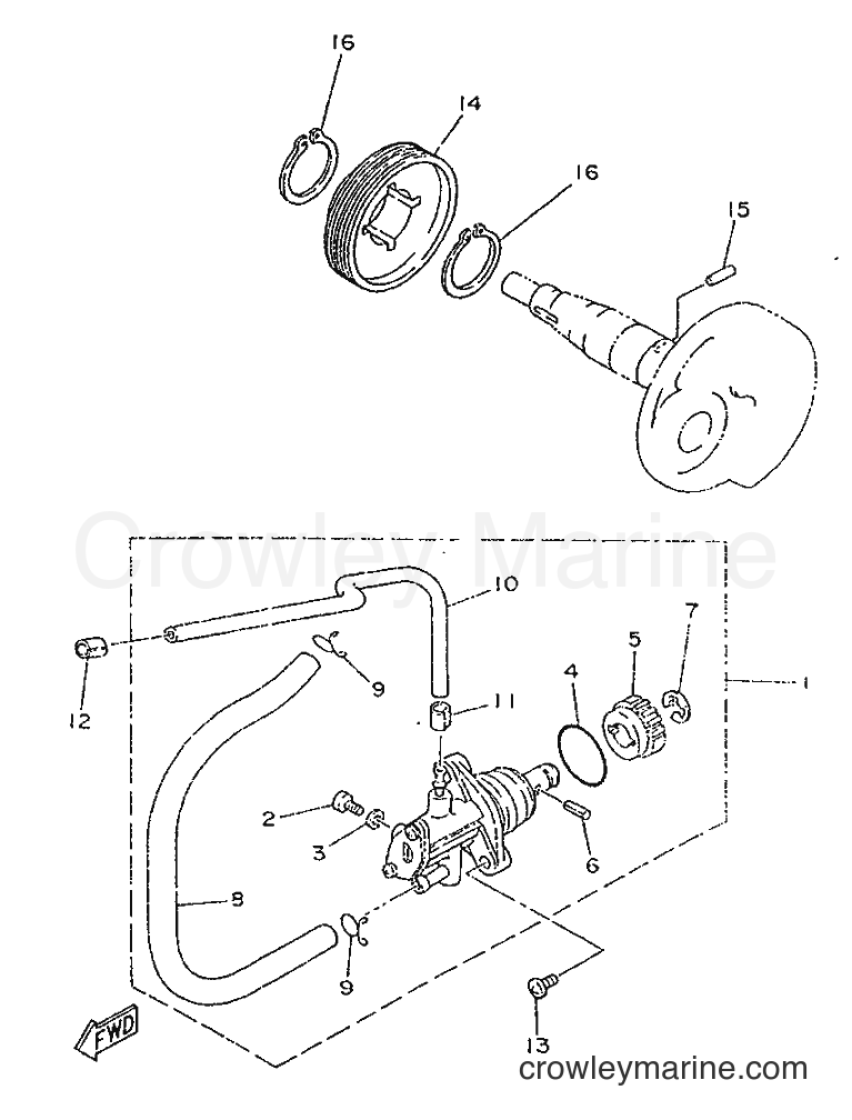 1996 Scooter YA50M - YA50M (5AK1) [999] - OIL PUMP