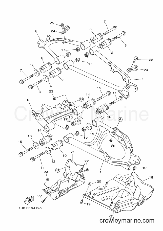 2012 ATV YFM550FWAD - YFM550FWAD (1HSA) [010] - REAR ARM