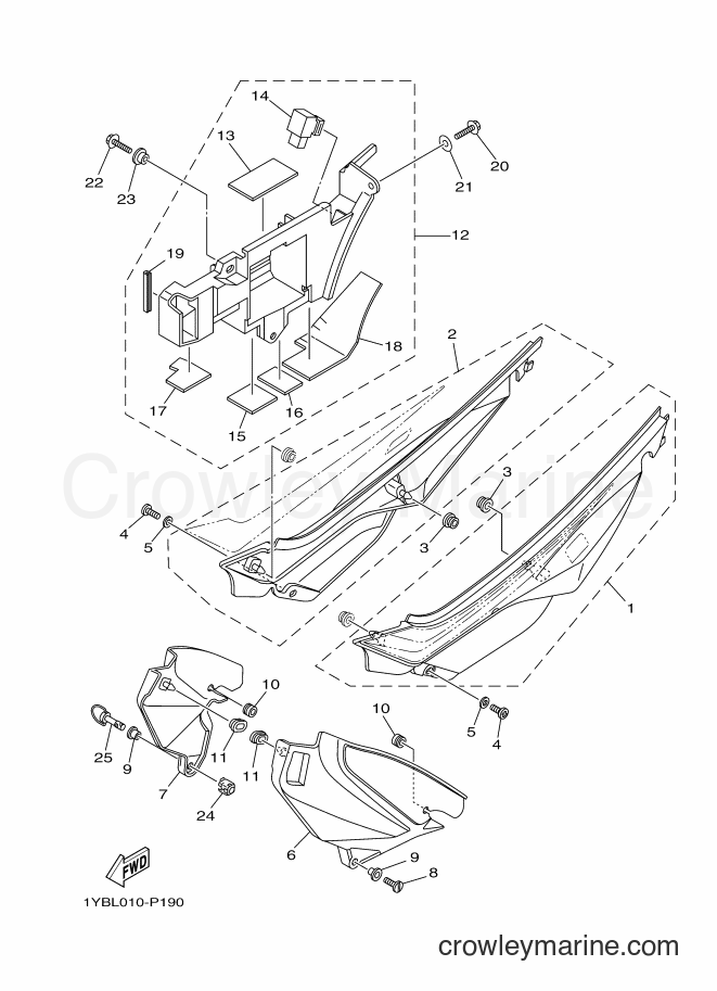 2015 Dirt Bike XT250 - XT250 (1YBL) [010] - SIDE COVER