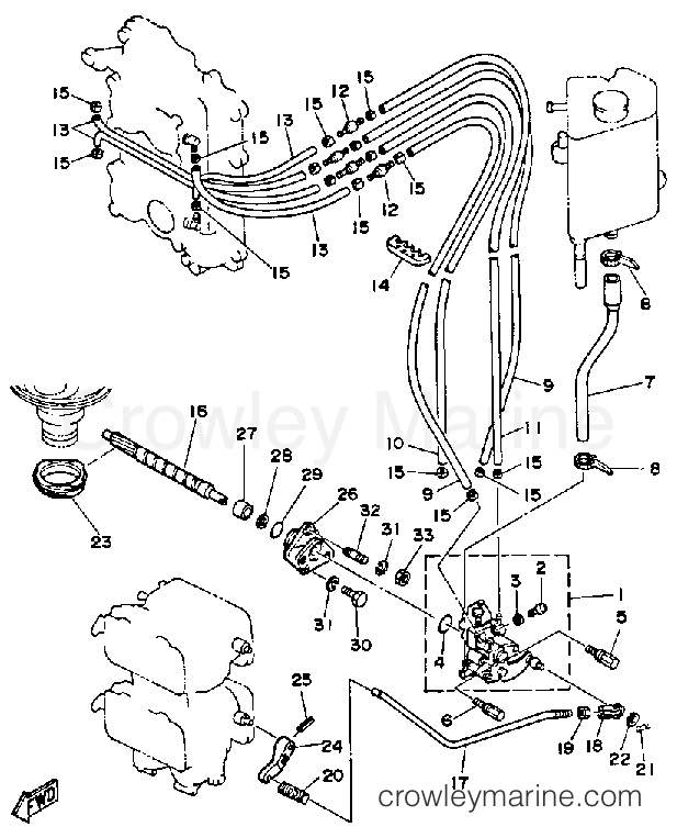 OIL PUMP CONVERSION KIT - 1985 Outboard 115hp 115ETLK | Crowley Marine