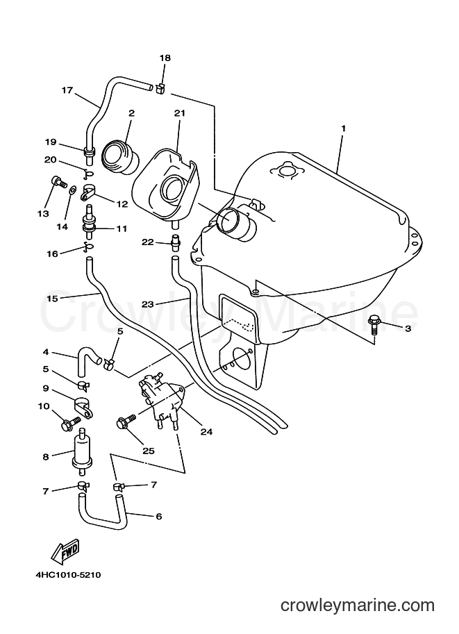 1998 Scooter YP250D - YP250D (5DF1) [010] - FUEL TANK
