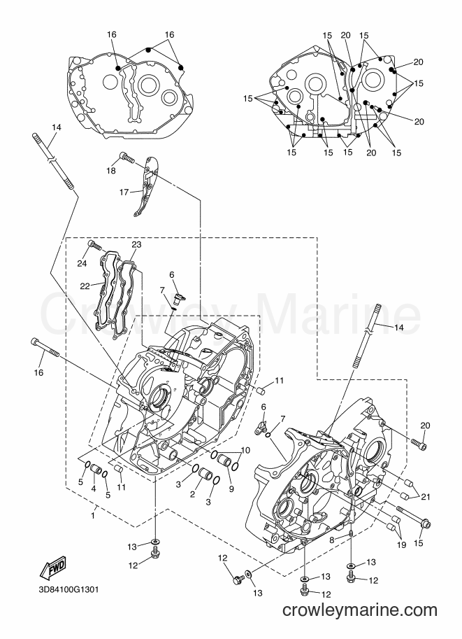 Yamaha Motors XVS1300CT (5S69) [020] - CRANKCASE