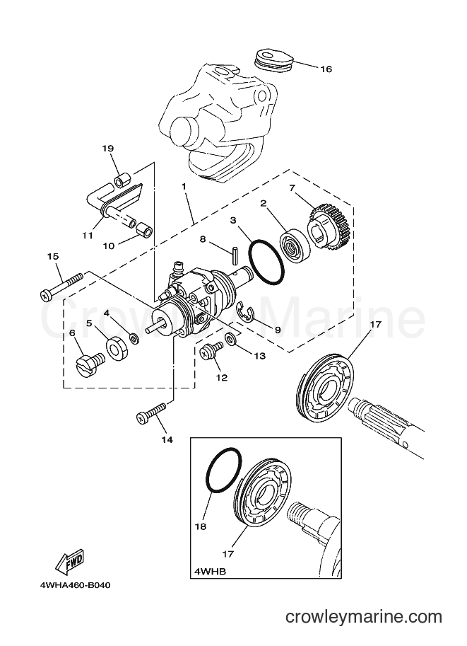 Yamaha Motors V110E (4WHA) [010] - OIL PUMP