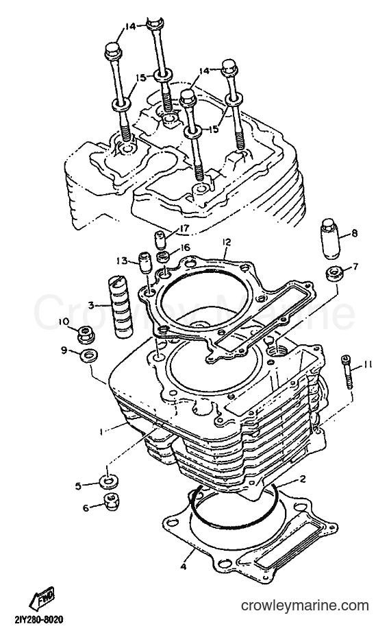 1997 Dirt Bike TT600R - TT600R (5CH1) [010] - CYLINDER