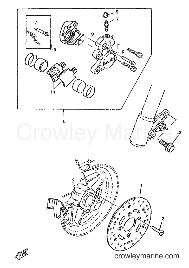 1995 Scooter CW50RS - CW50RS (4TD1) [999] - FRONT BRAKE CALIPER