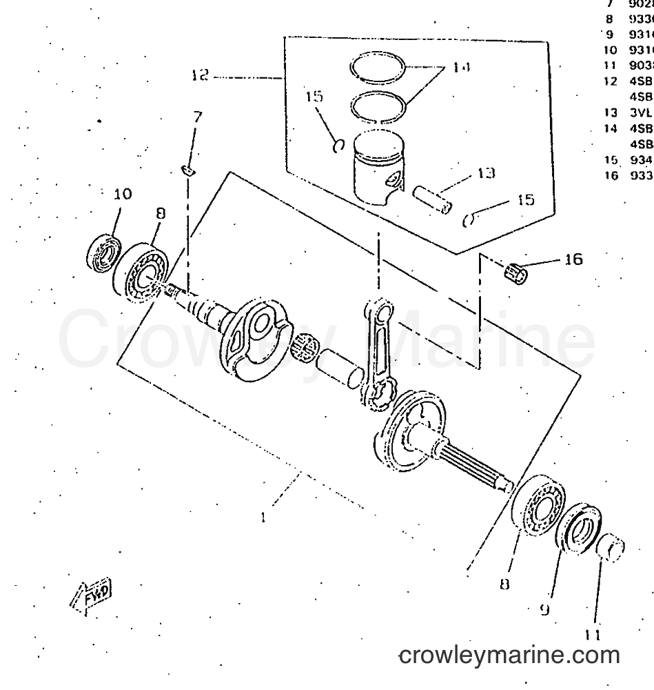 1997 Scooter CW50RS - CW50RS (4YA2) [999] - CRANKSHAFT & PISTON