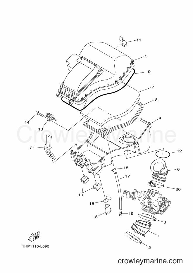 Yamaha Motors YFM700FWAD (B38D) [010] - INTAKE