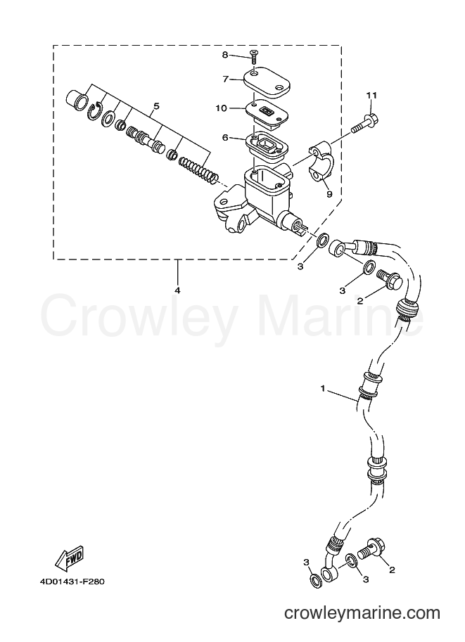 Yamaha Motors AF115S (4D06) [010] - FRONT MASTER CYLINDER
