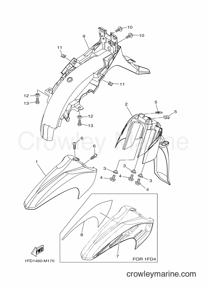 Yamaha Motors T115FLSEC (1FD1) [020] - FENDER