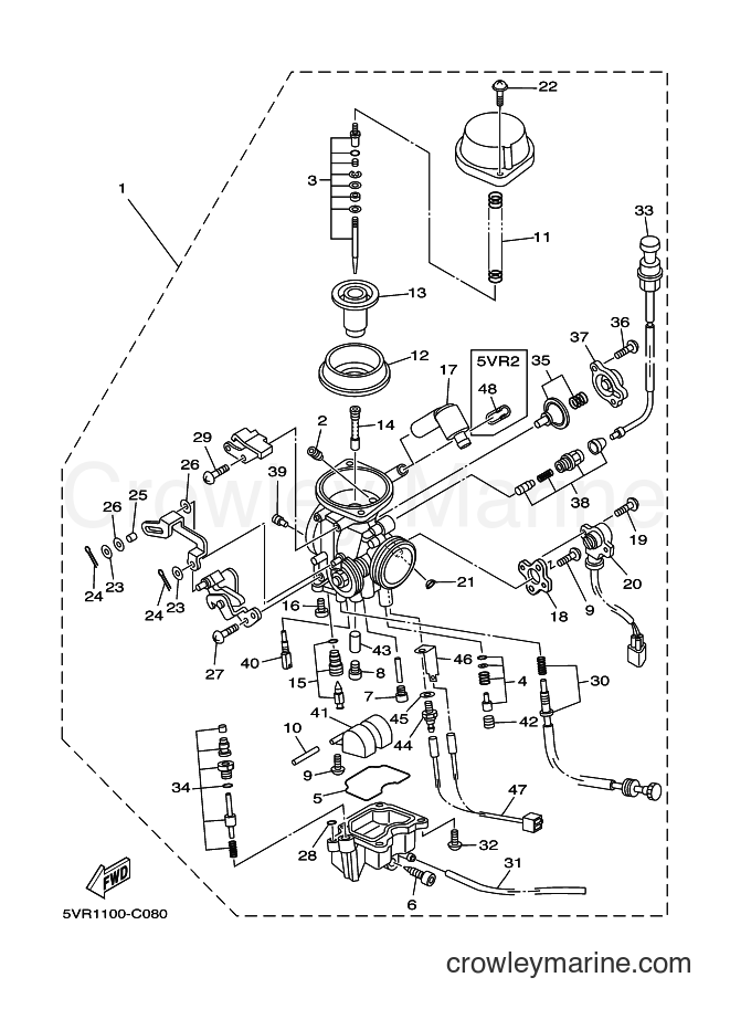 2004 Cruiser XV1700AM - XV1700AM (5VR3) [010] - CARBURETOR