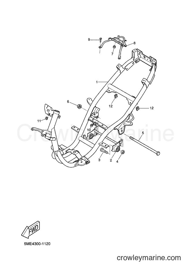 2002 Scooter YQ100 - YQ100 (5ME6) [010] - FRAME